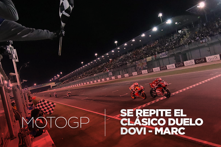 El campeonato mundial de velocidad MotoGP estrena su versión 2019 con un infartante duelo en la recta final, entre Dovizioso y Márquez